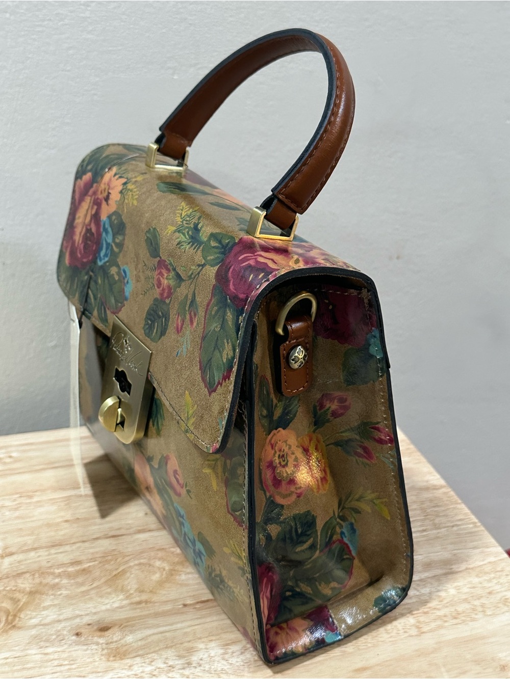 Patricia Nash Vintage Victorian Garden Collection Chauny Floral Satchel - Picture 5 of 15